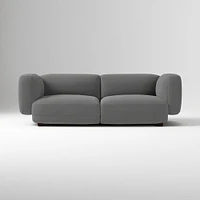Osborn 82" Sofa, Yarn Dyed Linen Weave, Alabaster, Concealed Support
