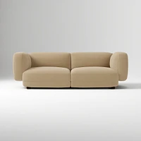 Osborn 82" Sofa, Yarn Dyed Linen Weave, Alabaster, Concealed Support