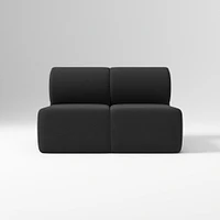 Samos Sectional Armless Performance Yarn Dyed Linen Weave Alabaster