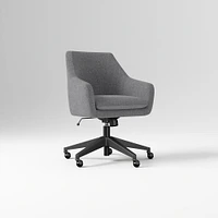 Helvetica Office Chair, Performance Coastal Linen, Pebble, Dark Bronze