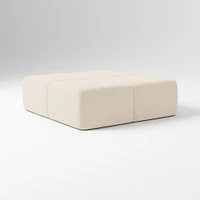 Samos Sectional Armless Performance Yarn Dyed Linen Weave Alabaster