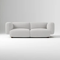 Osborn 82" Sofa, Yarn Dyed Linen Weave, Alabaster, Concealed Support