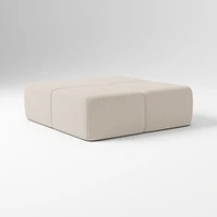 Samos Sectional Armless Performance Yarn Dyed Linen Weave Alabaster