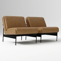 Lacon Chair, Saddle Leather, Nut, Textured Antique Bronze