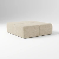 Samos Sectional Armless Performance Yarn Dyed Linen Weave Alabaster