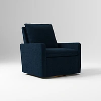 Paxton Chair And Half Glider  Yarn Dyed Linen Weave Alabaster