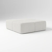 Samos Sectional Armless Performance Yarn Dyed Linen Weave Alabaster