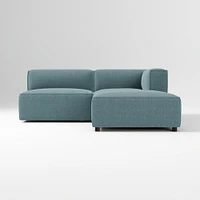 Remi Ottoman, Memory Foam, Yarn Dyed Linen Weave, Alabaster, Concealed Support