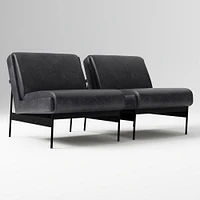 Lacon Chair, Saddle Leather, Nut, Textured Antique Bronze