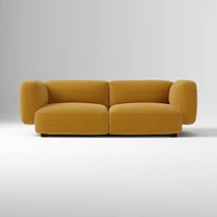 Osborn 82" Sofa, Yarn Dyed Linen Weave, Alabaster, Concealed Support