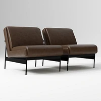 Lacon Chair, Saddle Leather, Nut, Textured Antique Bronze