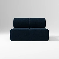 Samos Sectional Armless Performance Yarn Dyed Linen Weave Alabaster