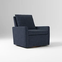 Paxton Chair And Half Glider  Yarn Dyed Linen Weave Alabaster