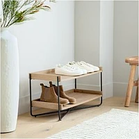 Willow Shoe Rack, Cerused White