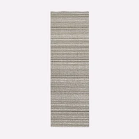 Chilewich Skinny Stripe Performance Shag Mat, 18x28, Birch