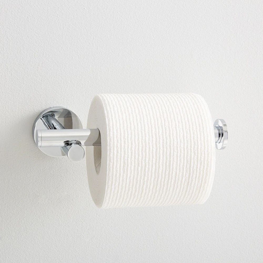 Modern Overhang Toilet Paper Holder, Antique Brass