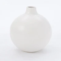 Pure White Ceramic Egg 5"H