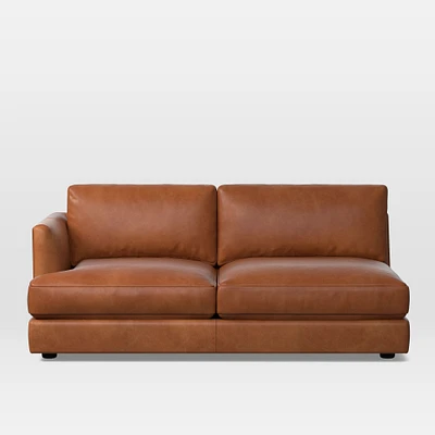 Open Box: Haven Left Arm Sofa, Poly, Saddle Leather, Nut