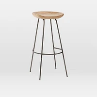 Chip & Dent: Alden Wood Bar Stool, Wood, Natural Mango