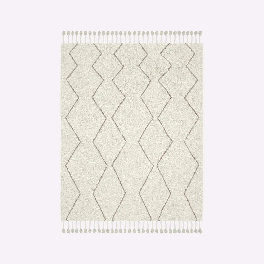 Chip & Dent: Souk Shag Wool Rug 6x9, Natural