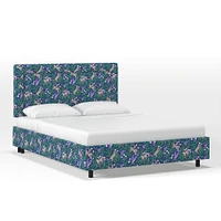 Frances Border Bed, Full, Performance Velvet, Black