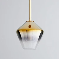 Sculptural Glass Shade, Geo Mini, Clear 6"