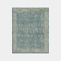 Distressed Nadine Handwoven Rug, 5x8, Icy Teal