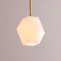 Sculptural Glass Shade, Geo Mini, Clear 6"