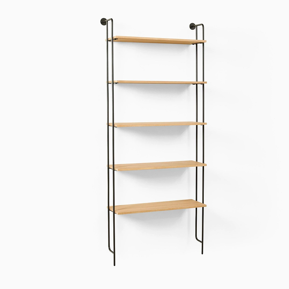 Willow 5-Shelf Wall Unit, Cerused White