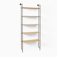 Willow 5-Shelf Wall Unit, Cerused White