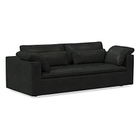 Harmony Modular 82" Bench Cushion Sofa, Standard Depth, Saddle Leather, Nut