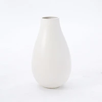 Pure White Ceramic Egg 5"H