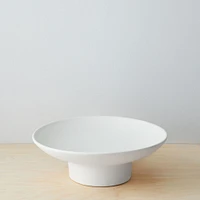 Pure White Ceramic Egg 5"H
