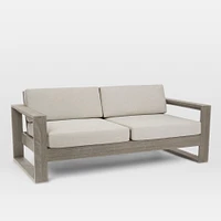 Portside Outdoor Sofa, 65", Driftwood, Pearl Gray