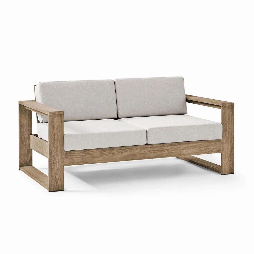 Portside Outdoor Sofa, 65", Driftwood, Pearl Gray