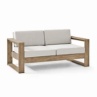 Portside Outdoor Sofa, 65", Driftwood, Pearl Gray