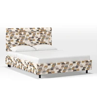 Frances Border Bed, Full, Performance Velvet, Black