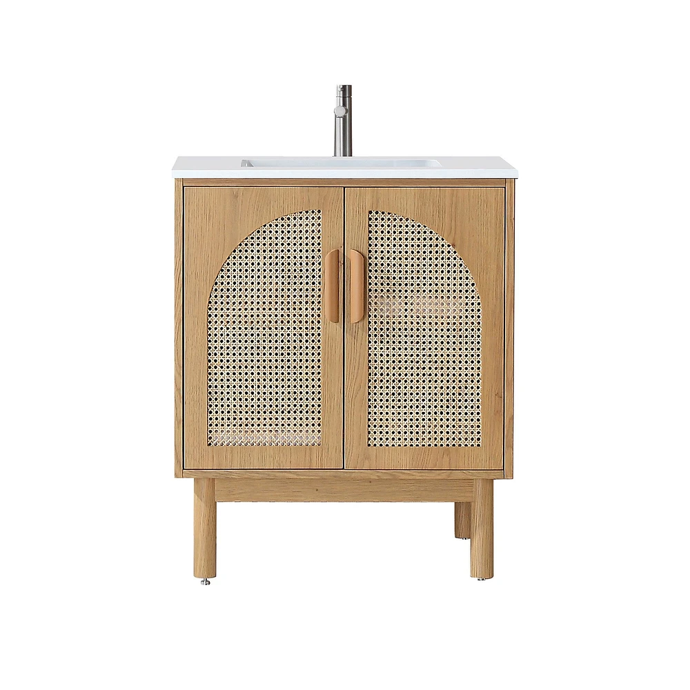 Medina 30" Single Bath Vanity, Pecan Oak