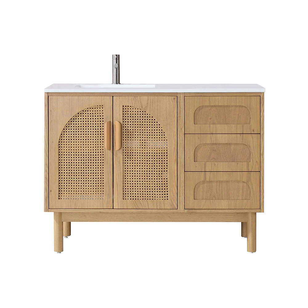Medina 30" Single Bath Vanity, Pecan Oak
