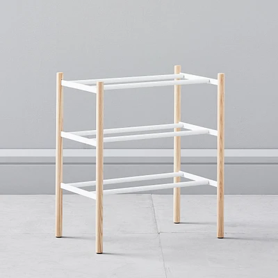 Yamazaki Extended Shoe Rack, White