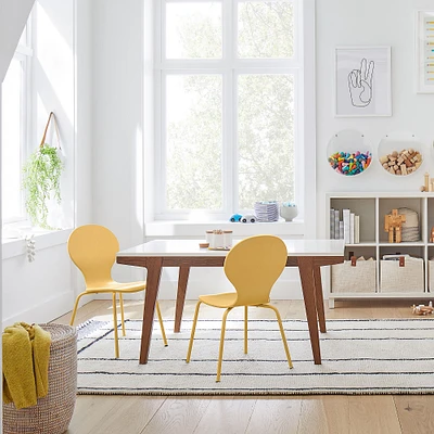 Modern Play Table, White & Pecan, WE Kids