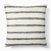 Silk Broad Stripe Pillow Cover, 20X20, Natural