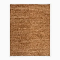Luxe Hand-Knotted Ribbed Jute Rug, 5x8 Feet, Bleached