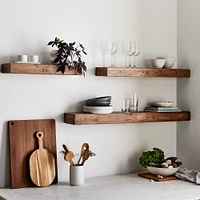 Reclaimed Pine (24") Floating Shelf, Solid Wood