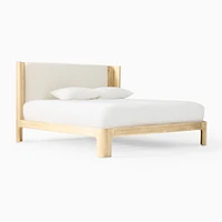 Leonora Queen Bed, Cerused Light Oak