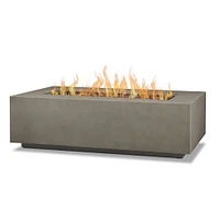 Rutland 42" Rectangle Steel Propane or Natural Gas Fire Pit Table Mist Gray by Real Flame