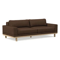 Dewitt 76" Sofa, Vegan Leather, Saddle, Blonde