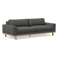 Dewitt 76" Sofa, Vegan Leather, Saddle, Blonde