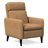 Lewis Recliner, Poly, Saddle Leather, Nut, Chocolate