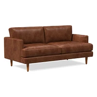 Haven Loft 86in Sofa, Saddle Leather, Nut, Pecan, Trillium
